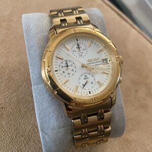 Seiko Gold Chronograph Watch
